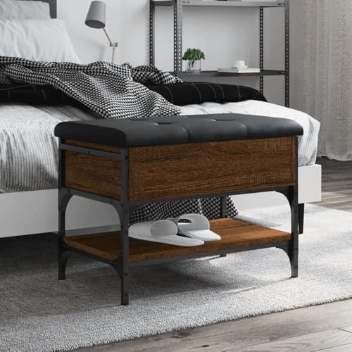 CIADAZ Schuhbank Braun Eichen-Optik 62x42x45 cm Holzwerkstoff, Sitzbank Flur, Schuhregal Mit Sitzfläche, Schuhschrank Mit Sitzbank, Garderobenbank - 835191 CIADAZ Schuhbank Braun Eichen-Optik 62x42x45 cm Holzwerkstoff, Sitzbank Flur, Schuhregal Mit Sitzfläche, Schuhschrank Mit Sitzbank, Garderobenbank - 835191 von CIADAZ