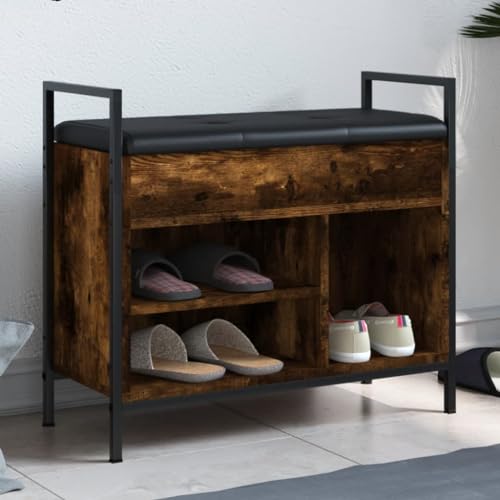 CIADAZ Schuhbank Räuchereiche 65,5x32x57,5 cm Holzwerkstoff, Sitzbank Flur, Schuhregal Mit Sitzfläche, Schuhschrank Mit Sitzbank, Garderobenbank - 835204 CIADAZ Schuhbank Räuchereiche 65,5x32x57,5 cm Holzwerkstoff, Sitzbank Flur, Schuhregal Mit Sitzfläche, Schuhschrank Mit Sitzbank, Garderobenbank - 835204 von CIADAZ