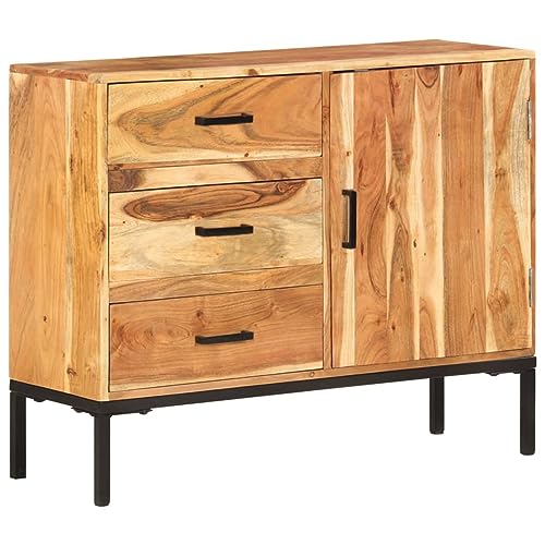 CIADAZ Sideboard, Kommode Schlafzimmer, Schlafzimmer Möbel, Esszimmer Schrank, Komodenschrank, Büromöbel, Buffetschrank, 88x30x73 cm Akazie Massivholz von CIADAZ