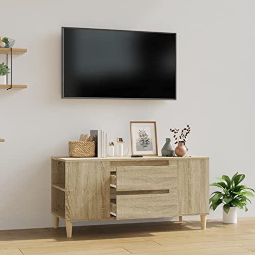 CIADAZ TV-Schrank, Tv Board, Tv Lowboard, Tv Tisch, Fernsehschrank, Fernsehtisch, Kommode, Tv Sideboard, Sideboard Wohnzimmer, Sonoma-Eiche 102x44,5x50 cm Holzwerkstoff CIADAZ TV-Schrank, Tv Board, Tv Lowboard, Tv Tisch, Fernsehschrank, Fernsehtisch, Kommode, Tv Sideboard, Sideboard Wohnzimmer, Sonoma-Eiche 102x44,5x50 cm Holzwerkstoff von CIADAZ