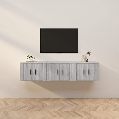 CIADAZ TV-Wandschränke 3 STK. Grau Sonoma 57x34,5x40 cm Wohnwand, Tv Komode, Anbauwand Wohnzimmer, Fernsehwand, Möbel Wohnzimmer, Fernseher Schrank CIADAZ TV-Wandschränke 3 STK. Grau Sonoma 57x34,5x40 cm Wohnwand, Tv Komode, Anbauwand Wohnzimmer, Fernsehwand, Möbel Wohnzimmer, Fernseher Schrank von CIADAZ