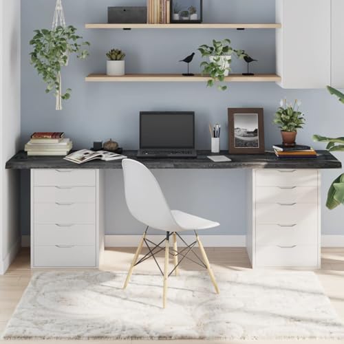 CIADAZ Tischplatte Dunkelgrau 220x50x4 cm Massivholz Eiche Behandelt, Arbeitsplatte, Holzplatte, Schreibtischplatte, Waschtischplatte, Küchenarbeitsplatte - 3156466 von CIADAZ