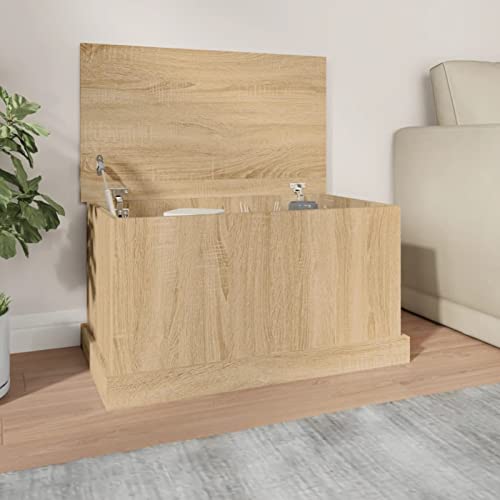 CIADAZ Truhe Sonoma-Eiche 70x40x38 cm Holzwerkstoff Sitzbank Mit Stauraum, Wäschetruhe, Spielzeugkiste, Aufbewahrungstruhe, Aufbewahrung, Jugendzimmer Möbel, Truhenbank Mit Stauraum - 816507 von CIADAZ