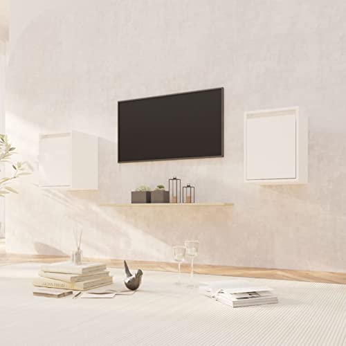 CIADAZ Wandschränke 2 STK TV Board, TV Sideboard, Lowboard Schwebend, Schrankhalterungen Wand, Weiß 30x30x40 cm Massivholz Kiefer CIADAZ Wandschränke 2 STK TV Board, TV Sideboard, Lowboard Schwebend, Schrankhalterungen Wand, Weiß 30x30x40 cm Massivholz Kiefer von CIADAZ