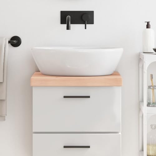 CIADAZ Waschtischplatte 40x30x6 cm Massivholz Unbehandelt, Arbeitsplatte, Holzplatte, Schreibtischplatte, Waschtischplatte, Küchenarbeitsplatte - 3155995 von CIADAZ