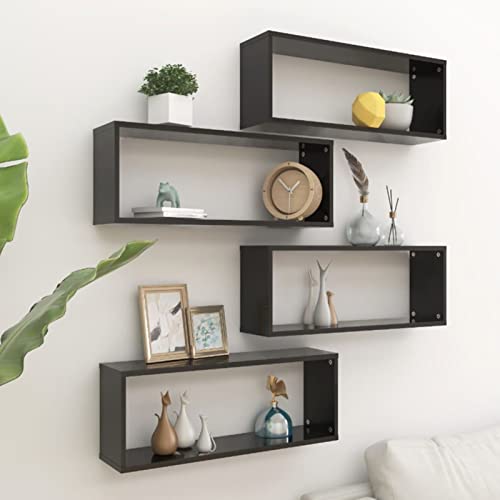 CIADAZ Würfelregale 4 STK Wandregal, Regalbrett, Regal Wand, Wandboard, Bücherregal, Wandboard, Regalbretter, Badregal, Schwarz 60x15x23 cm Spanplatte CIADAZ Würfelregale 4 STK Wandregal, Regalbrett, Regal Wand, Wandboard, Bücherregal, Wandboard, Regalbretter, Badregal, Schwarz 60x15x23 cm Spanplatte von CIADAZ