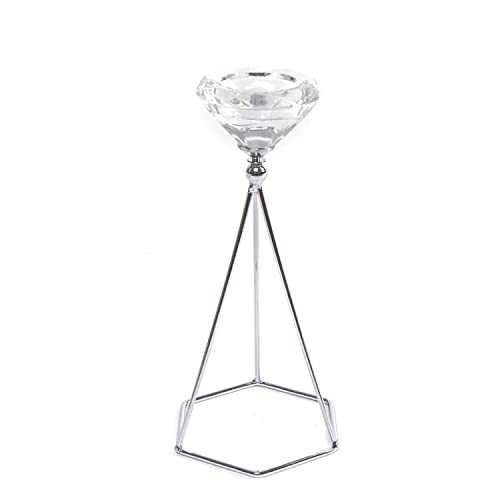 CIAL LAMA Dekorativer Diamant Kristall Silber Kerzenhalter Elegant 20 cm von CIAL LAMA