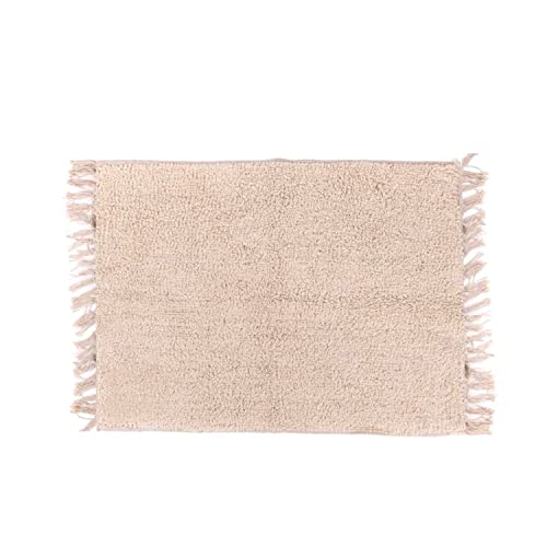 CIAL LAMA Dekorativer Teppich, 100% Baumwolle, weich, Beige, 90 cm von CIAL LAMA