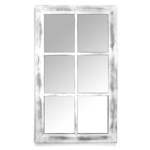 CIAL LAMA Spiegelrahmen, weiß, gebeizt, Holz/Glas, 60 x 100 cm von CIAL LAMA