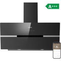 CD9736FB 650 m3/h a+++ Kopffreie Dunstabzugshaube 90cm Kopffreihaube WiFi App Touch-Steuerung led 4 Stufen Schwarz - Ciarra von CIARRA