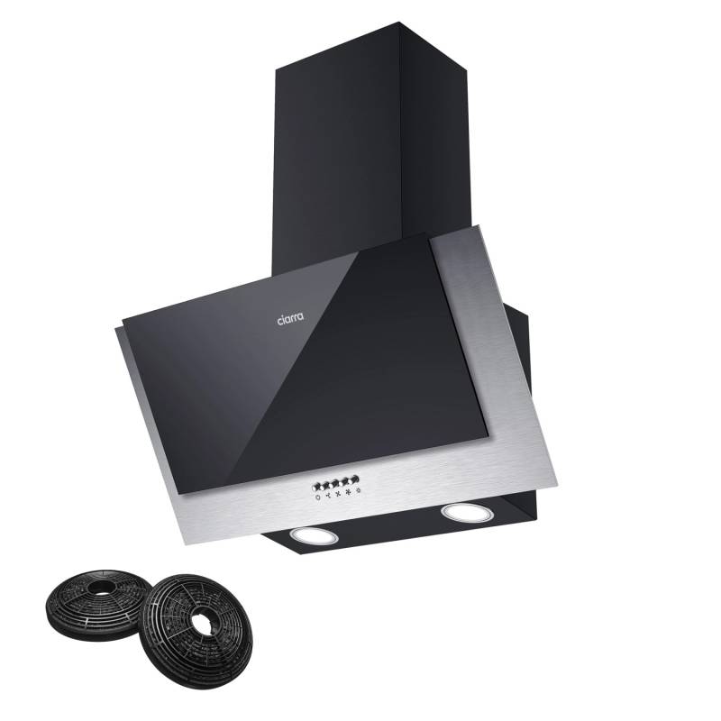 CIARRA Dunstabzugshaube 60 cm 350 m³/h A++ Kopffrei Schwarz VM6736CB von CIARRA
