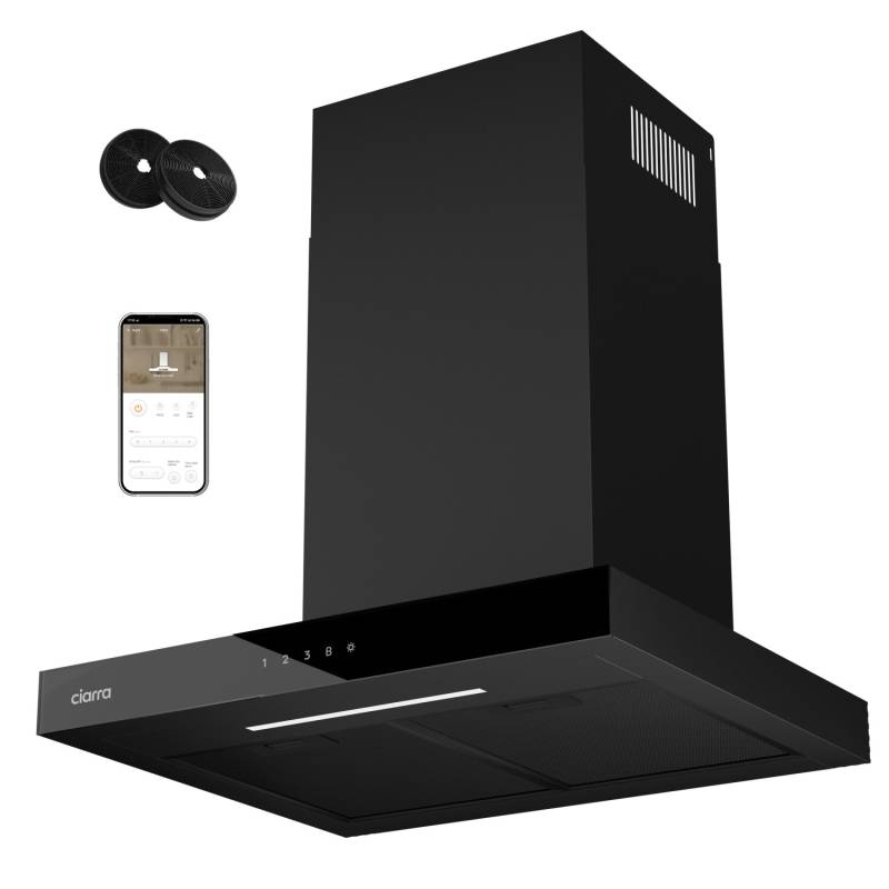 CIARRA Dunstabzugshaube A+++ 650 m³/h 60 cm WIFI-APP Touch Control VMB6102 von CIARRA