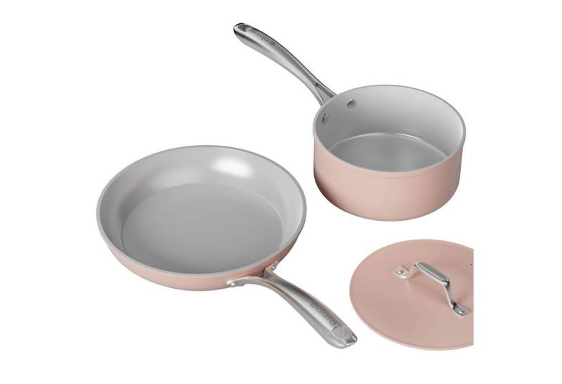 CIARRA Topf-Set MOP2026-3, Aluminium, Keramik, Gusseisen, Eisenguss (Topf- & Pfannen-Sets, 2-tlg., Backofen, Induktionsgeeignet), Ciarra Beyond Kochgeschirr Pfannenset Antihaftbeschichtung mit Deckeln von CIARRA