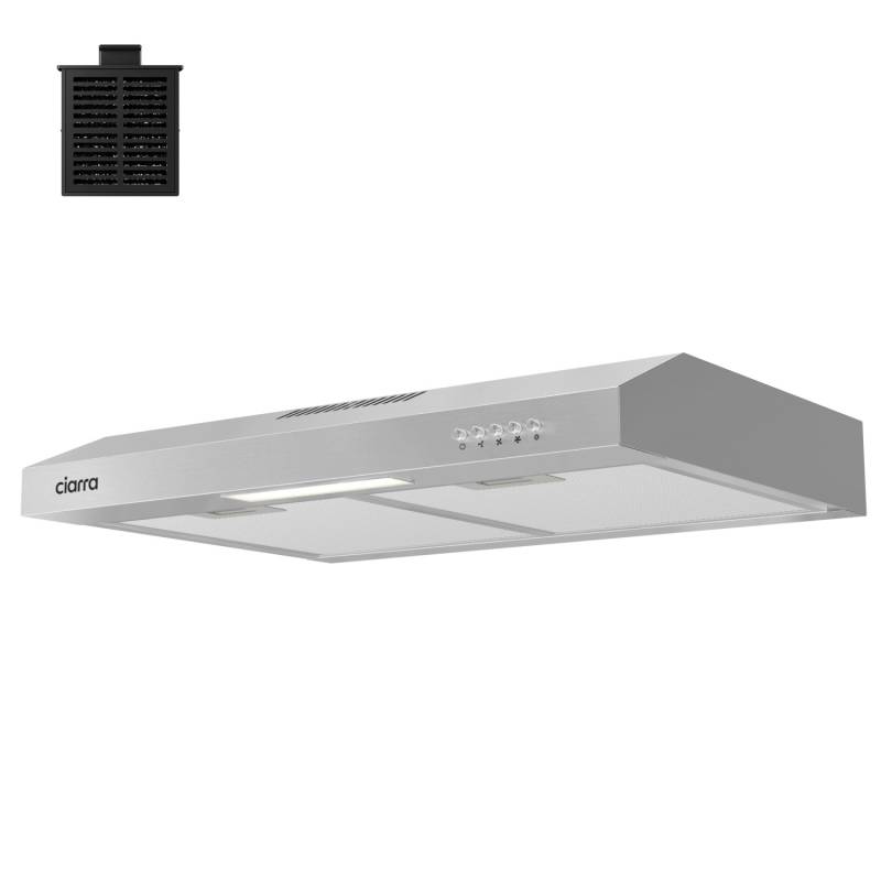 CIARRA Unterbauhaube 60 cm 220 m³/h A+ 3 Stufen Edelstahl VM6903DS von CIARRA