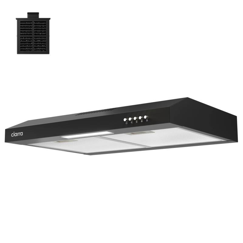 CIARRA Unterbauhaube 60 cm 220 m³/h A+ 3 Stufen Um/Abluft VM6903DB von CIARRA