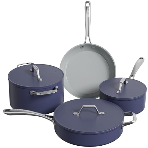 Ciarra Beyond Töpfe Pfannenset 4-teiliges Induktion Kochtöpfe Set mit Deckel,Keramik Antihaft Topfset und Pfannen Set, Bratpfanne 26cm/28cm,Topf 20cm/24cm,Kochtopfset für alle Herdarten von CIARRA