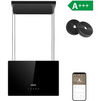 CD4850B 700 m3/h a+++ Dunstabzugshaube 48cm Inselhaube Booster Touch-Steuerung Wi-Fi App Insel Freihangend Umluft Schwarz - Ciarra von CIARRA