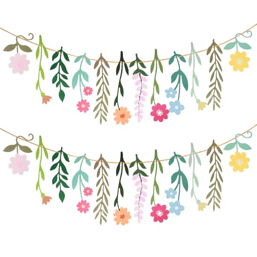 2 Packs Wildblume Deko Banner,Wasserdicht Blumen Girlande Banner,Frühlingshafte Blumenbanner,Sommerliche Gartendekorationen Banners,für Gartenparty,Geburtstagsdeko Mädchen,Hochzeit,Babyparty 2 Packs Wildblume Deko Banner,Wasserdicht Blumen Girlande Banner,Frühlingshafte Blumenbanner,Sommerliche Gartendekorationen Banners,für Gartenparty,Geburtstagsdeko Mädchen,Hochzeit,Babyparty von CIATBYYJ