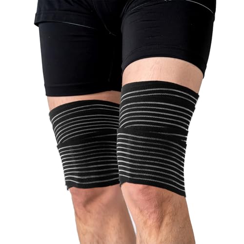 CIATBYYJ 2 Stück Verstellbare Oberschenkel Bandage,Elastische Oberschenkelbandage,Atmungsaktiv Oberschenkel Kompression,Oberschenkelstütze für Muskelfaserriss,Muskelbelastung, Verletzungserholung CIATBYYJ 2 Stück Verstellbare Oberschenkel Bandage,Elastische Oberschenkelbandage,Atmungsaktiv Oberschenkel Kompression,Oberschenkelstütze für Muskelfaserriss,Muskelbelastung, Verletzungserholung von CIATBYYJ