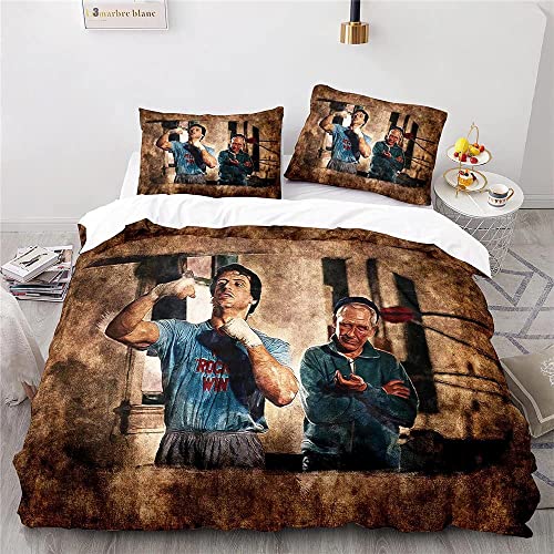 CICIPLUS Rocky Bettwäsche Sets, Bettbezug 135 X 200 cm Und Kopfkissenbezug 80 X 80 cm,Mikrofaser, Kinderbettwäsche Jungen (A7,200x200cm+80x80cmx2) von CICIPLUS