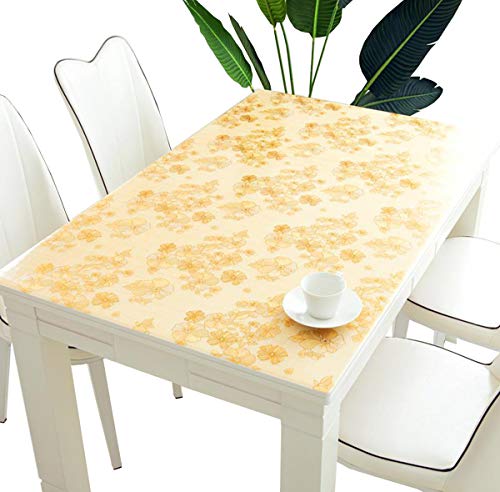 CIEEIN CIEHT Haushalt Küche PVC Tischdecke Tischmatte Schreibtisch Tischfolie Tischschutz Matte Wasserdicht Gold 90 * 130CM von CIEEIN CIEHT