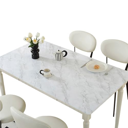 CIEEIN CIEHT Haushalt PVC Tischdecke Tischmatte Schreibtisch Tischfolie Schutzfolie Tischschutz Matte Wasserdicht Weiß Marmor 70 * 140cm von CIEEIN CIEHT