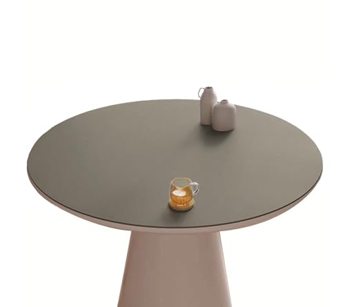 CIEEIN CIEHT PU Tischdecke Tischfoli Tischmatte Schreibtisch Tischfolie Rund Schutzfolie Tischfoli Tischschutz Wasserdicht Grau Rund 100cm von CIEEIN CIEHT