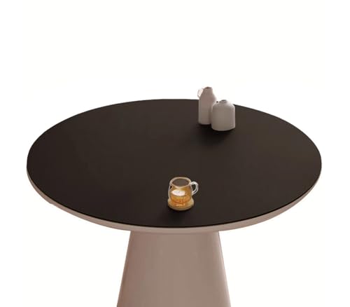 CIEEIN CIEHT PU Tischdecke Tischfoli Tischmatte Schreibtisch Tischfolie Rund Schutzfolie Tischfoli Tischschutz Wasserdicht Schwarz Rund 80cm von CIEEIN CIEHT