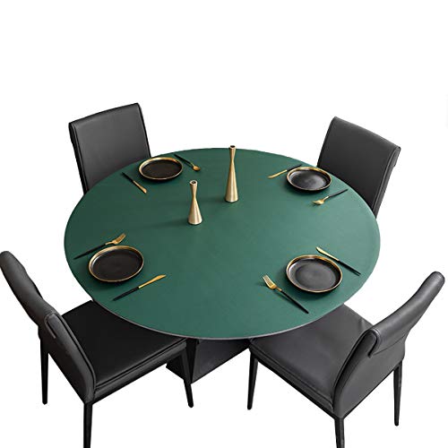 CIEEIN CIEHT PU Tischdecke Tischmatte Rund Schreibtisch Tischunterlage Tischfolie Schutzfolie Tischschutz Matte Wasserdicht Grün Durchmesser 90CM von CIEEIN CIEHT