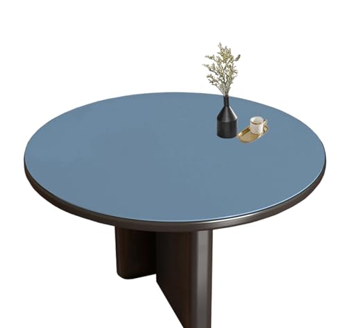 CIEEIN CIEHT PU Tischdecke Tischmatte Schreibtisch Tischfolie Rund Schutzfolie Tischfoli Tischschutz Matte Beideseiten Wasserdicht Dark Blau+Grün Rund 50cm von CIEEIN CIEHT