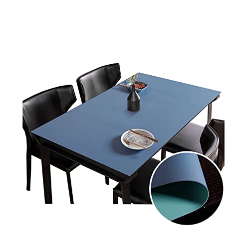 CIEEIN CIEHT PU Tischdecke Tischmatte Schreibtisch Tischfolie Schutzfolie Tischfoli Tischschutz Matte Wasserdicht Dark Blau+Grün 90 * 160cm von CIEEIN CIEHT
