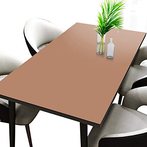 CIEEIN CIEHT PU Tischdecke Tischmatte Schreibtisch Tischfolie Schutzfolie Tischfoli Tischschutz Matte Wasserdicht Khaki+Grau 70 * 120cm von CIEEIN CIEHT