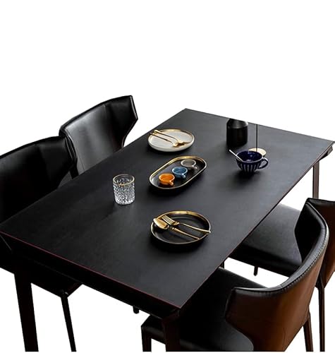CIEEIN CIEHT PU Tischdecke Tischmatte Schreibtisch Tischfolie Schutzfolie Tischfoli Tischschutz Matte Wasserdicht Schwarz+Rot 80 * 120cm von CIEEIN CIEHT