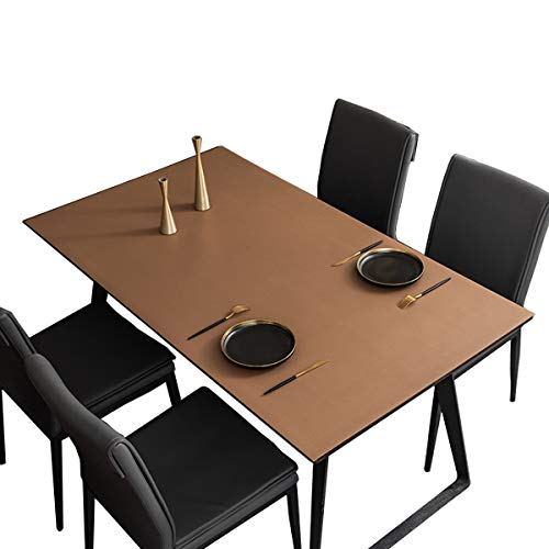 CIEEIN CIEHT PU Tischdecke Tischmatte Schreibtisch Tischunterlage Tischfolie Schutzfolie Tischschutz Matte Wasserdicht Braun 70 * 120CM von CIEEIN CIEHT