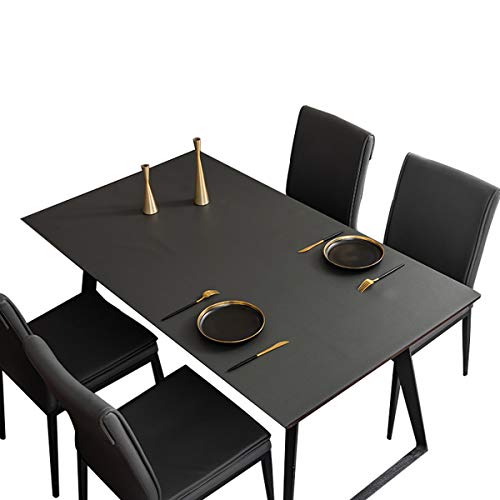 CIEEIN CIEHT PU Tischdecke Tischmatte Schreibtisch Tischunterlage Tischfolie Schutzfolie Tischschutz Matte Wasserdicht Dunkel Grau 60 * 60CM von CIEEIN CIEHT