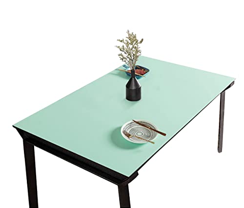 CIEEIN CIEHT PU Tischdecke Tischmatte Schreibtisch Tischunterlage Tischfolie Schutzfolie Tischschutz Matte Wasserdicht Grün+Blau 70 * 70cm von CIEEIN CIEHT