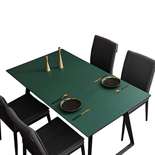 CIEEIN CIEHT PU Tischdecke Tischmatte Schreibtisch Tischunterlage Tischfolie Schutzfolie Tischschutz Matte Wasserdicht Dunkel Grün 80 * 120CM von CIEEIN CIEHT