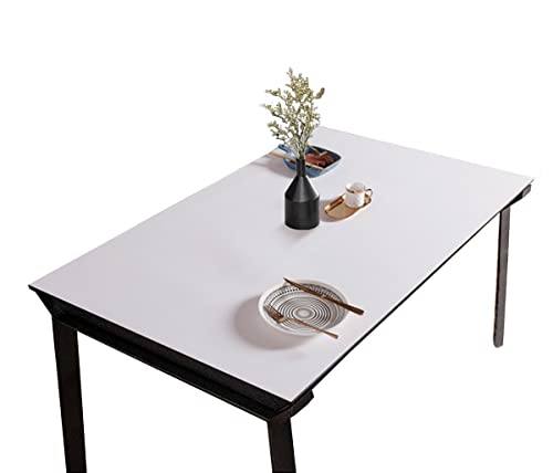 CIEEIN CIEHT PU Tischdecke Tischmatte Schreibtisch Tischunterlage Tischfolie Schutzfolie Tischschutz Matte Wasserdicht Weiß+Grau 40 * 120cm von CIEEIN CIEHT