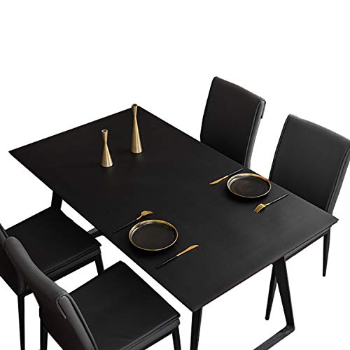 CIEEIN CIEHT PU Tischdecke Tischmatte Schreibtisch Tischunterlage Tischfolie Schutzfolie Tischschutz Wasserdicht Schwarz 70 * 120cm von CIEEIN CIEHT