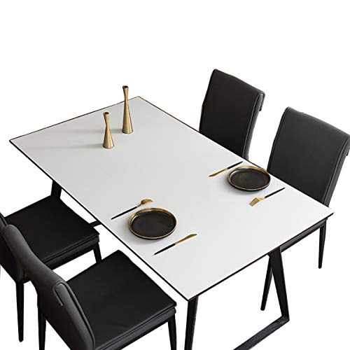 CIEEIN CIEHT PU Tischdecke Tischmatte Schreibtisch Tischunterlage Tischfolie Schutzfolie Tischschutz Wasserdicht Weiß 85 * 135cm von CIEEIN CIEHT