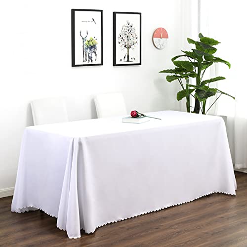 CIEEIN CIEHT Polyester Tischdecke Schreibtisch Tischtuch Tischwäsche Couchtisch Küchentischabdeckung Party Hochzeit Tafeltuch Weiß 120 * 160cm von CIEEIN CIEHT