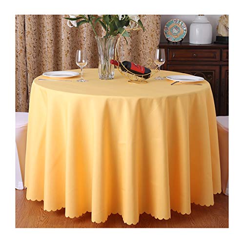 CIEEIN CIEHT Tischdecke Schreibtisch Tischtuch Tischwäsche Couchtisch Küchentischabdeckung Party Hochzeit Tafeltuch Rund Gelb 260cm von CIEEIN CIEHT