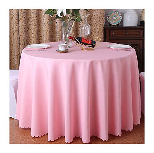 CIEEIN CIEHT Tischdecke Schreibtisch Tischtuch Tischwäsche Couchtisch Küchentischabdeckung Party Hochzeit Tafeltuch Rund Pink 200cm von CIEEIN CIEHT
