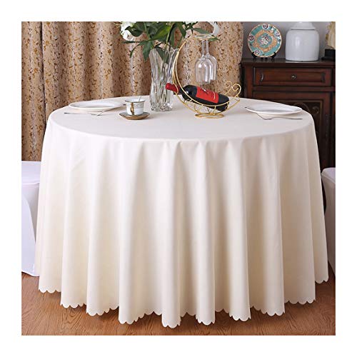 CIEEIN CIEHT Tischdecke Schreibtisch Tischtuch Tischwäsche Couchtisch Küchentischabdeckung Party Hochzeit Tafeltuch Rund Beige 200cm von CIEEIN CIEHT