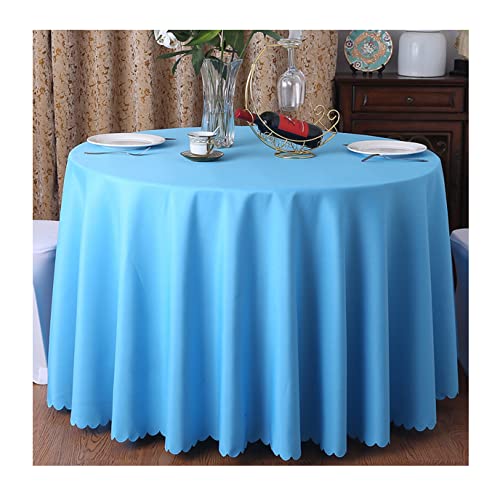 CIEEIN CIEHT Tischdecke Schreibtisch Tischtuch Tischwäsche Couchtisch Küchentischabdeckung Party Hochzeit Tafeltuch Rund Blau C 180cm von CIEEIN CIEHT