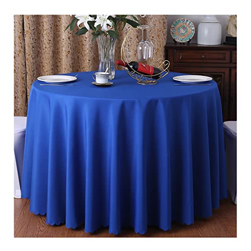 CIEEIN CIEHT Tischdecke Schreibtisch Tischtuch Tischwäsche Couchtisch Küchentischabdeckung Party Hochzeit Tafeltuch Rund Dunkel Blau B 240cm von CIEEIN CIEHT