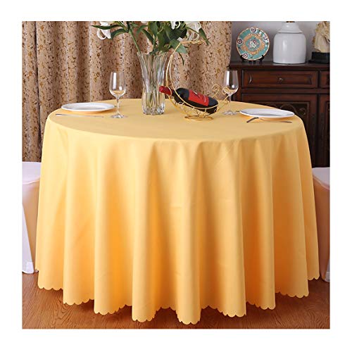 CIEEIN CIEHT Tischdecke Schreibtisch Tischtuch Tischwäsche Couchtisch Küchentischabdeckung Party Hochzeit Tafeltuch Rund Gelb 160cm von CIEEIN CIEHT
