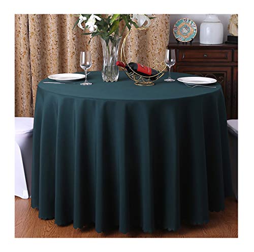 CIEEIN CIEHT Tischdecke Schreibtisch Tischtuch Tischwäsche Couchtisch Küchentischabdeckung Party Hochzeit Tafeltuch Rund Grün Dunkel 220cm von CIEEIN CIEHT