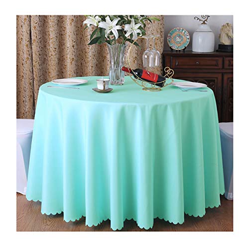 CIEEIN CIEHT Tischdecke Schreibtisch Tischtuch Tischwäsche Couchtisch Küchentischabdeckung Party Hochzeit Tafeltuch Rund Hell Blau 200cm von CIEEIN CIEHT