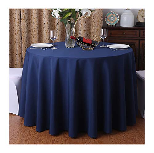 CIEEIN CIEHT Tischdecke Schreibtisch Tischtuch Tischwäsche Couchtisch Küchentischabdeckung Party Hochzeit Tafeltuch Rund Navy 160cm von CIEEIN CIEHT